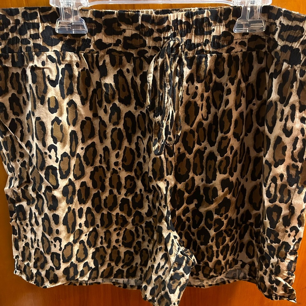 Mlle Gabrielle Leopard Print Shorts